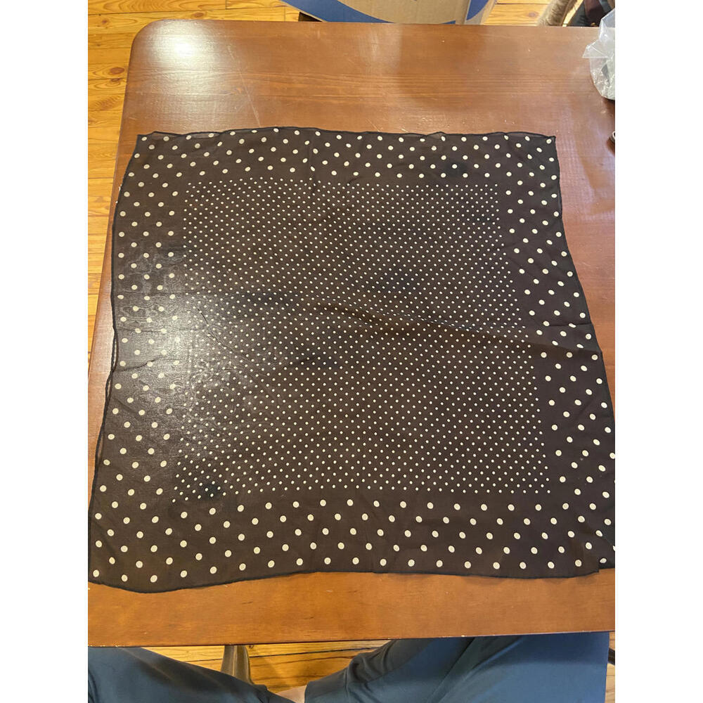 Black Polka Dot Women's Scarf